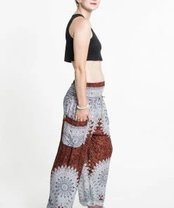 HaremPants.com Marble Mandalas Women's Harem Pants In Brown