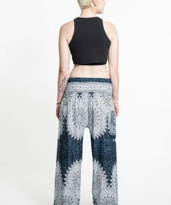 HaremPants.com Marble Mandalas Women's Harem Pants In Indigo 11 HaremPants.com Marble Mandalas Women's Harem Pants In Indigo