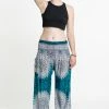HaremPants.com Marble Mandalas Women's Harem Pants In Turquoise