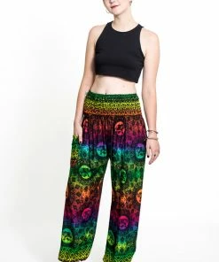 HaremPants.com Rainbow Elephant Women's Elephant Pants In Green