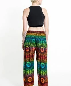 HaremPants.com Rainbow Elephant Women's Elephant Pants In Orange