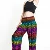 HaremPants.com Rainbow Elephant Women's Elephant Pants In Purple