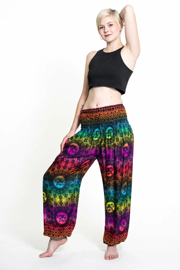 HaremPants.com Rainbow Elephant Women's Elephant Pants In Purple 3 HaremPants.com Rainbow Elephant Women's Elephant Pants In Purple