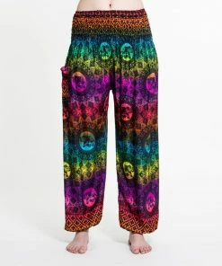 HaremPants.com Rainbow Elephant Women's Elephant Pants In Purple