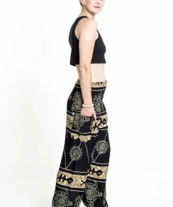 HaremPants.com Turtle Print Women's Harem Pants In Gold