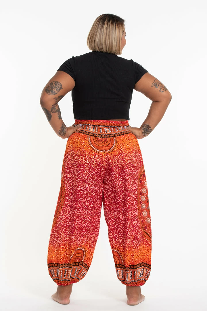 HaremPants.com Plus Size Tribal Chakras Women's Harem Pants In Orange 6 HaremPants.com Plus Size Tribal Chakras Women's Harem Pants In Orange