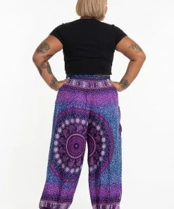 HaremPants.com Plus Size Tribal Chakras Women's Harem Pants In Purple