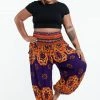 HaremPants.com Plus Size Lotus Mandalas Women's Harem Pants In Purple
