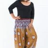 HaremPants.com Plus Size Mandala Elephant Women's Elephant Pants In Bronze