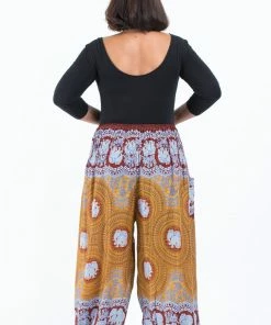 HaremPants.com Plus Size Mandala Elephant Women's Elephant Pants In Bronze 10 HaremPants.com Plus Size Mandala Elephant Women's Elephant Pants In Bronze