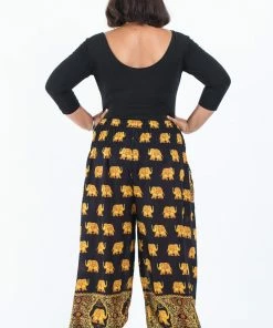 HaremPants.com Plus Size Golden Elephant Women's Elephant Pants In Black 10 HaremPants.com Plus Size Golden Elephant Women's Elephant Pants In Black