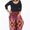 HaremPants.com Plus Size Peacock Elephant Women's Elephant Pants In Red