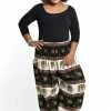 HaremPants.com Plus Size Elephant Bliss Women's Elephant Pants In Black