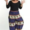 HaremPants.com Plus Size Elephant Bliss Women's Elephant Pants In Blue