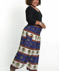 HaremPants.com Plus Size Elephant Bliss Women's Elephant Pants In Blue