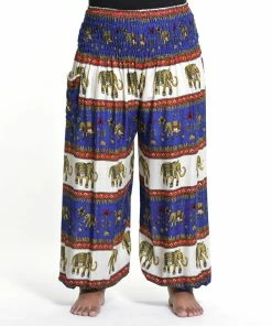 HaremPants.com Plus Size Elephant Bliss Women's Elephant Pants In Blue