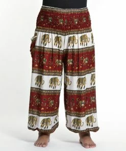 HaremPants.com Plus Size Elephant Bliss Women's Elephant Pants In Red