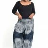 HaremPants.com Plus Size Marble Mandalas Women's Harem Pants In Indigo