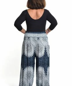 HaremPants.com Plus Size Marble Mandalas Women's Harem Pants In Indigo