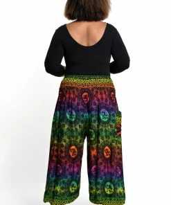 HaremPants.com Plus Size Rainbow Elephant Women's Elephant Pants In Green