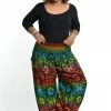HaremPants.com Plus Size Rainbow Elephant Women's Elephant Pants In Orange