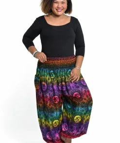 HaremPants.com Plus Size Rainbow Elephant Women's Elephant Pants In Purple