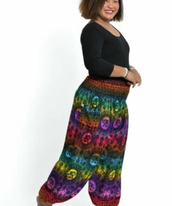 HaremPants.com Plus Size Rainbow Elephant Women's Elephant Pants In Purple