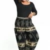 HaremPants.com Plus Size Turtle Print Women's Harem Pants In Gold