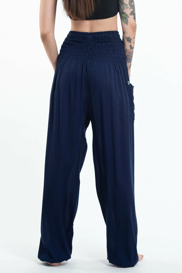HaremPants.com Solid Color Women's Tall Harem Pants In Blue 6 HaremPants.com Solid Color Women's Tall Harem Pants In Blue