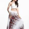 HaremPants.com Floral Jumpsuit Harem Pants In White