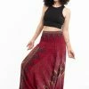 HaremPants.com Diamond Peacock Jumpsuit Harem Pants In Red Women's
