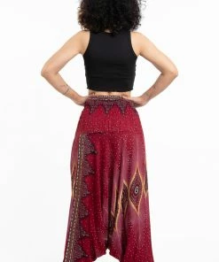 HaremPants.com Diamond Peacock Jumpsuit Harem Pants In Red Women's