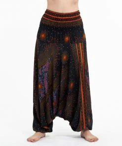 HaremPants.com Peacock Eye Jumpsuit Harem Pants In Black Women's