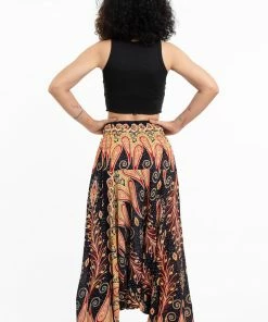 HaremPants.com Peacock Paisley Jumpsuit Harem Pants In Black Women's