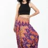 HaremPants.com Peacock Paisley Jumpsuit Harem Pants In Purple Women's