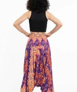HaremPants.com Peacock Paisley Jumpsuit Harem Pants In Purple Women's