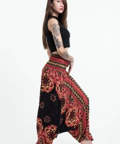 HaremPants.com Lotus Mandalas Jumpsuit Harem Pants In Black 9 HaremPants.com Lotus Mandalas Jumpsuit Harem Pants In Black