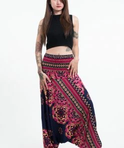 HaremPants.com Lotus Mandalas Jumpsuit Harem Pants In Navy