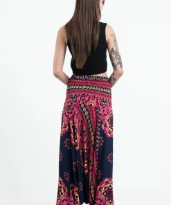 HaremPants.com Lotus Mandalas Jumpsuit Harem Pants In Navy