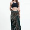 HaremPants.com Paisley Feathers Jumpsuit Harem Pants In Green