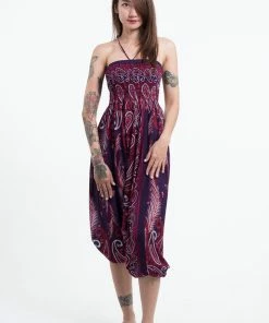 HaremPants.com Women's Paisley Feathers Jumpsuit Harem Pants In Purple 11 HaremPants.com Women's Paisley Feathers Jumpsuit Harem Pants In Purple
