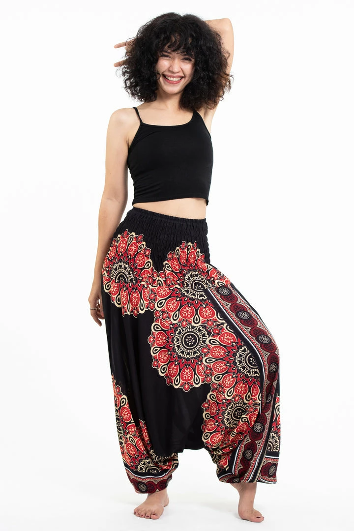 HaremPants.com Peony Mandalas Jumpsuit Harem Pants In Black Women's 5 HaremPants.com Peony Mandalas Jumpsuit Harem Pants In Black Women's