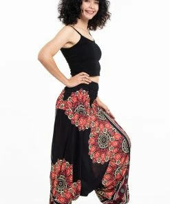 HaremPants.com Peony Mandalas Jumpsuit Harem Pants In Black Women's 11 HaremPants.com Peony Mandalas Jumpsuit Harem Pants In Black Women's