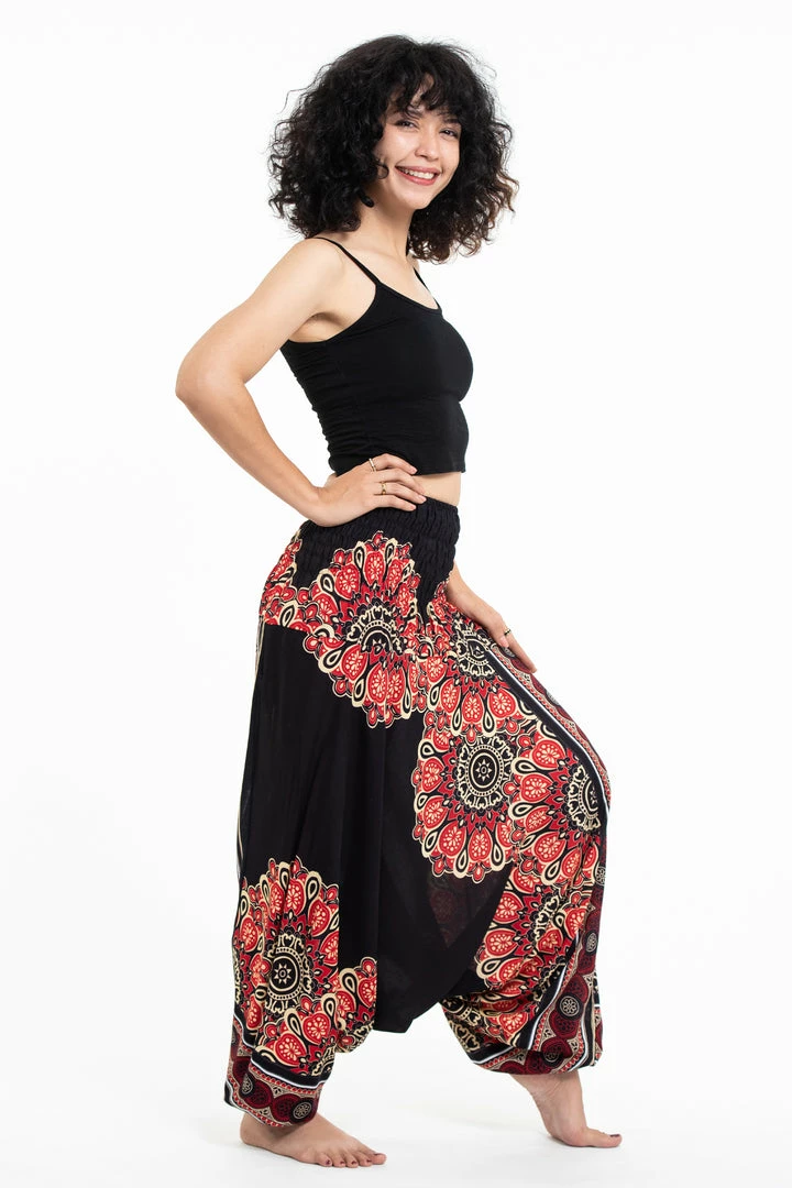 HaremPants.com Peony Mandalas Jumpsuit Harem Pants In Black Women's 6 HaremPants.com Peony Mandalas Jumpsuit Harem Pants In Black Women's