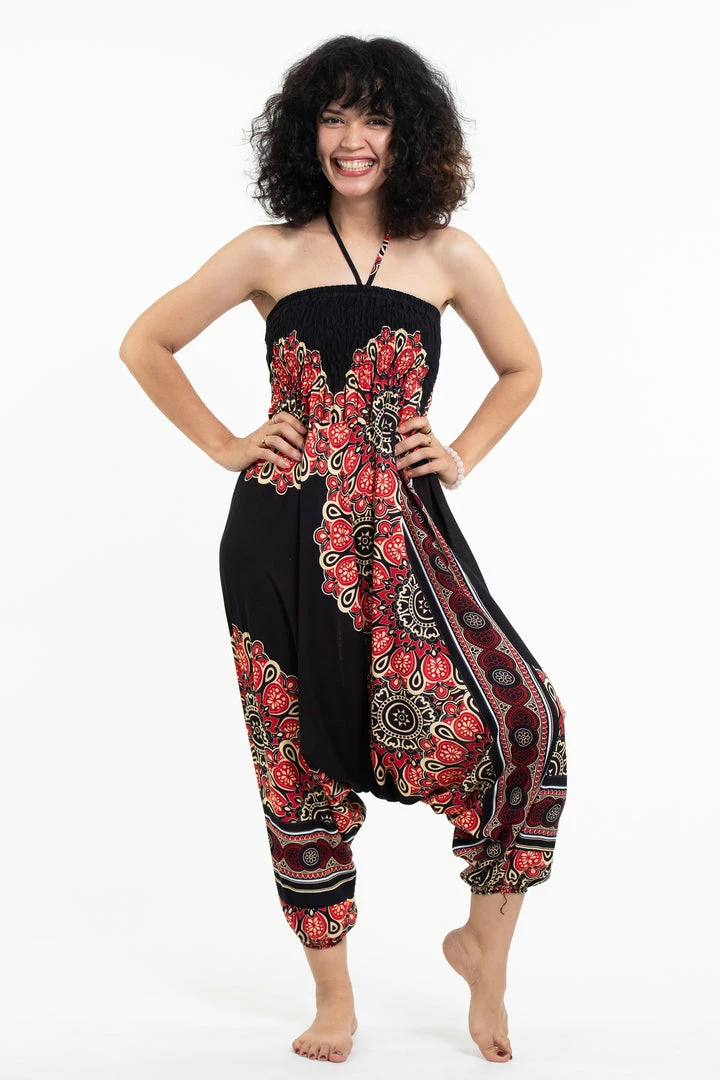 HaremPants.com Peony Mandalas Jumpsuit Harem Pants In Black Women's 8 HaremPants.com Peony Mandalas Jumpsuit Harem Pants In Black Women's