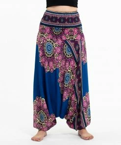 HaremPants.com Peony Mandalas Jumpsuit Harem Pants In Blue