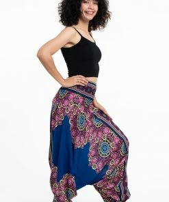 HaremPants.com Peony Mandalas Jumpsuit Harem Pants In Blue