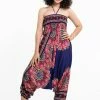 HaremPants.com Peony Mandalas Jumpsuit Harem Pants In Indigo