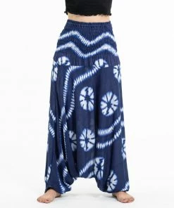 HaremPants.com Tie Dye Jumpsuit Harem Pants In Indigo Women's