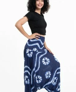 HaremPants.com Tie Dye Jumpsuit Harem Pants In Indigo Women's